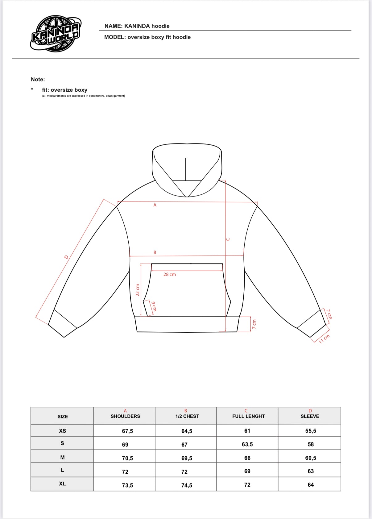 Kaninda World Signature Uniform Hoodie